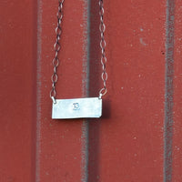 Tia Long Peacock Bar Necklace