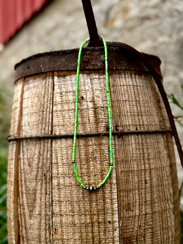 Corina Smith Green Apple Turquoise Necklace