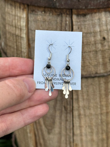 Black Onyx Small Dreamcatcher Earrings