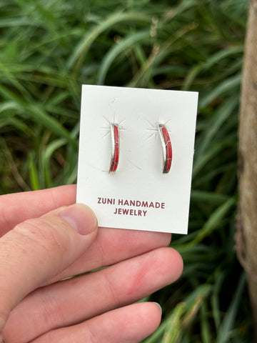 Kent Lonjose Red Coral Studs