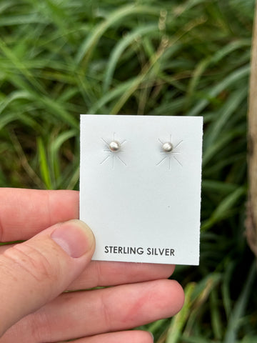 4mm Sterling Pearl Studs