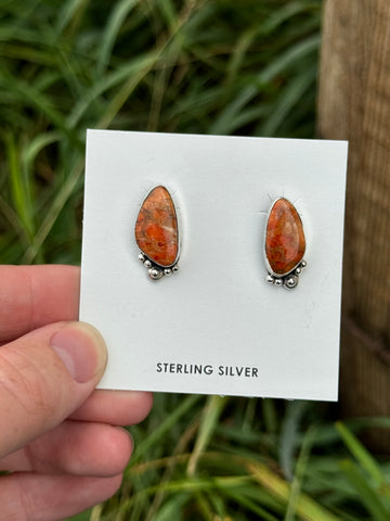 Apple Coral Studs