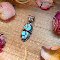 Golden Hills Turquoise Sterling Silver Pendant