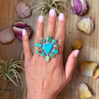 Mixed Mine Turquoise Sterling Silver Ring – Size 10