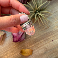 Red Coral Cluster Sterling Silver Ring – Size 9