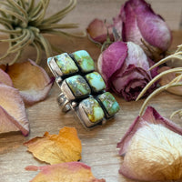 Palomino Turquoise Sterling Silver Adjustable Ring – 6 Stones – Stamped BJA (Boyd Ashley)
