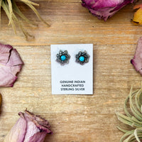 Sterling Silver Kingman Turquoise Stud Earrings