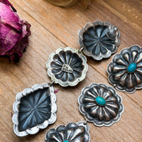 Sterling Silver Kingman Turquoise Dangle Earrings – Native Made by Rita Lee