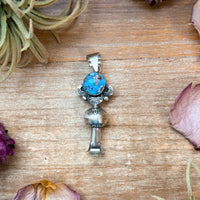 Sterling Silver Golden Hill Turquoise Blossom Pendant