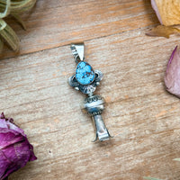 Sterling Silver Golden Hills Turquoise Blossom Pendant