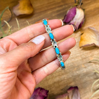 Sterling Silver Kingman Turquoise Cuff Bracelet