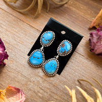 Sterling Silver Golden Hill Turquoise Dangle Earrings