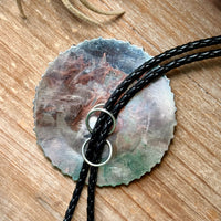 Kingman Turquoise Sterling Silver Bolo Tie – Navajo Handmade by Jesse Williams