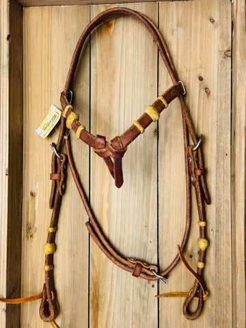 Juan Ortiz Knotted Browband w/Rawhide