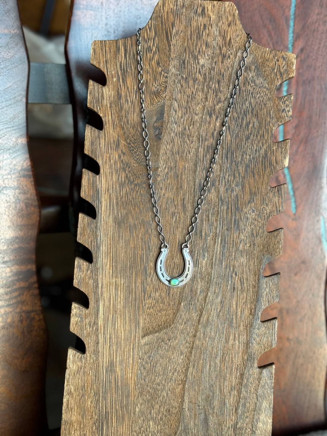 Sterling Horse Shoe with Turquoise Stone