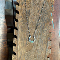 Sterling Horse Shoe with Turquoise Stone