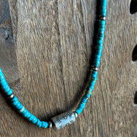Turquoise Strand with Barrel Bead