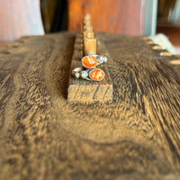 F Martinez Orange Spiny Adjustable Ring