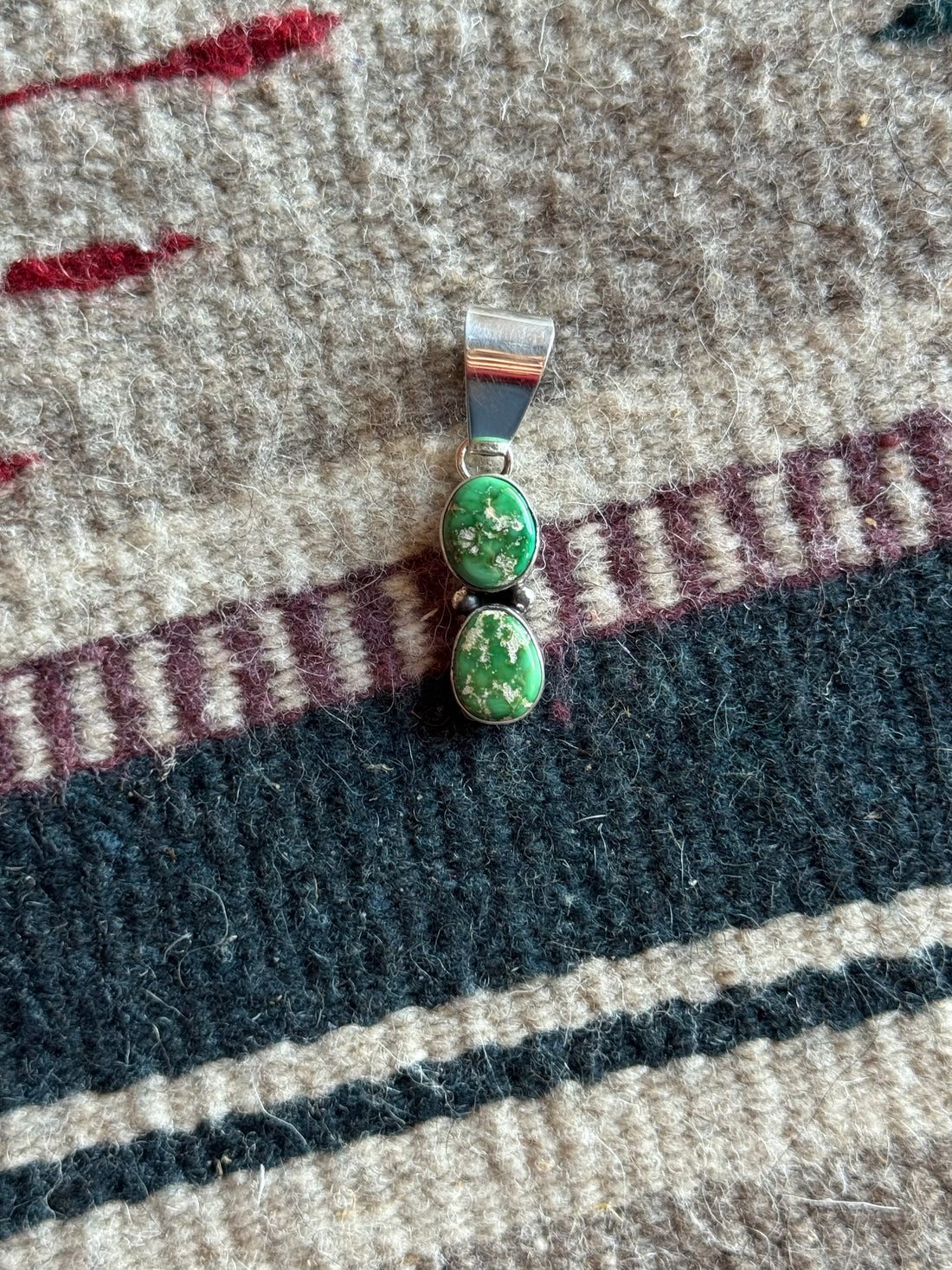 Green Double Stone Pendant