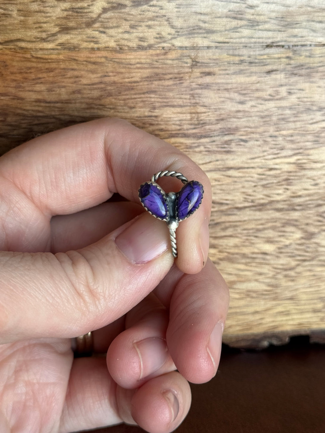 Purple Mojave Earcuff/Bill Clip