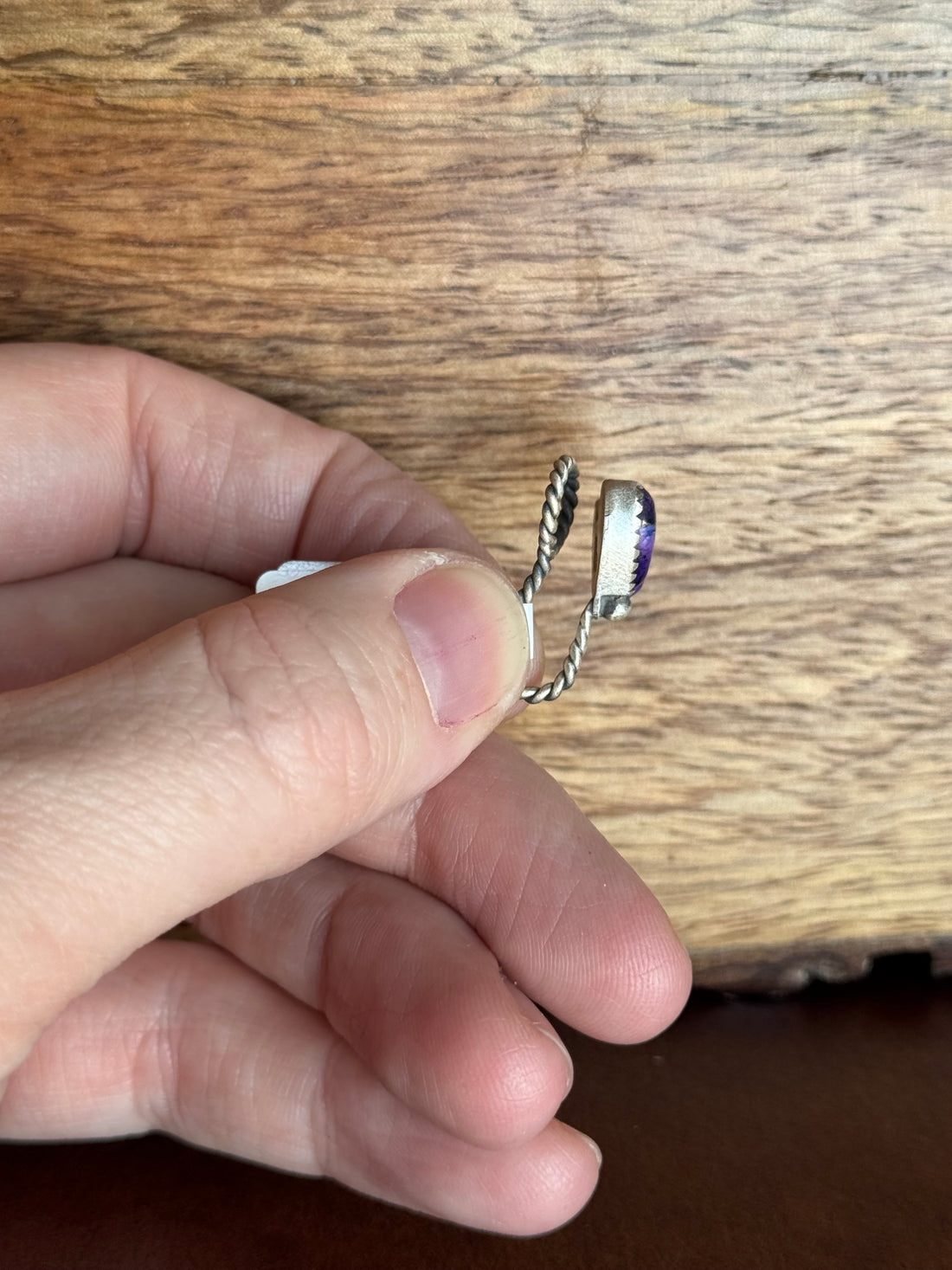 Purple Mojave Earcuff/Bill Clip