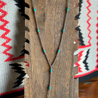 3-6mm Pearl and Turquoise Lariat
