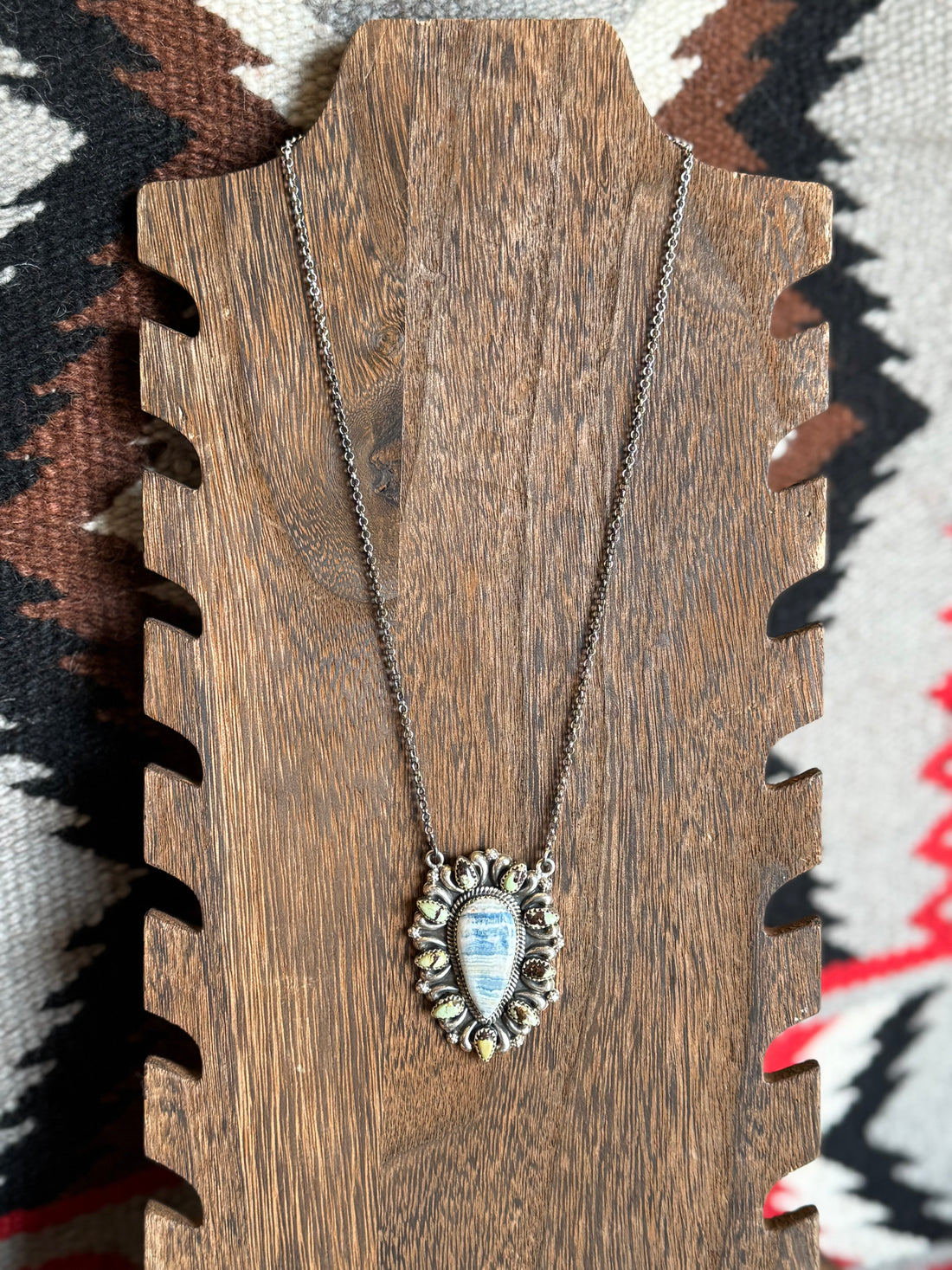 Turquoise and Blue Scheelite Necklace