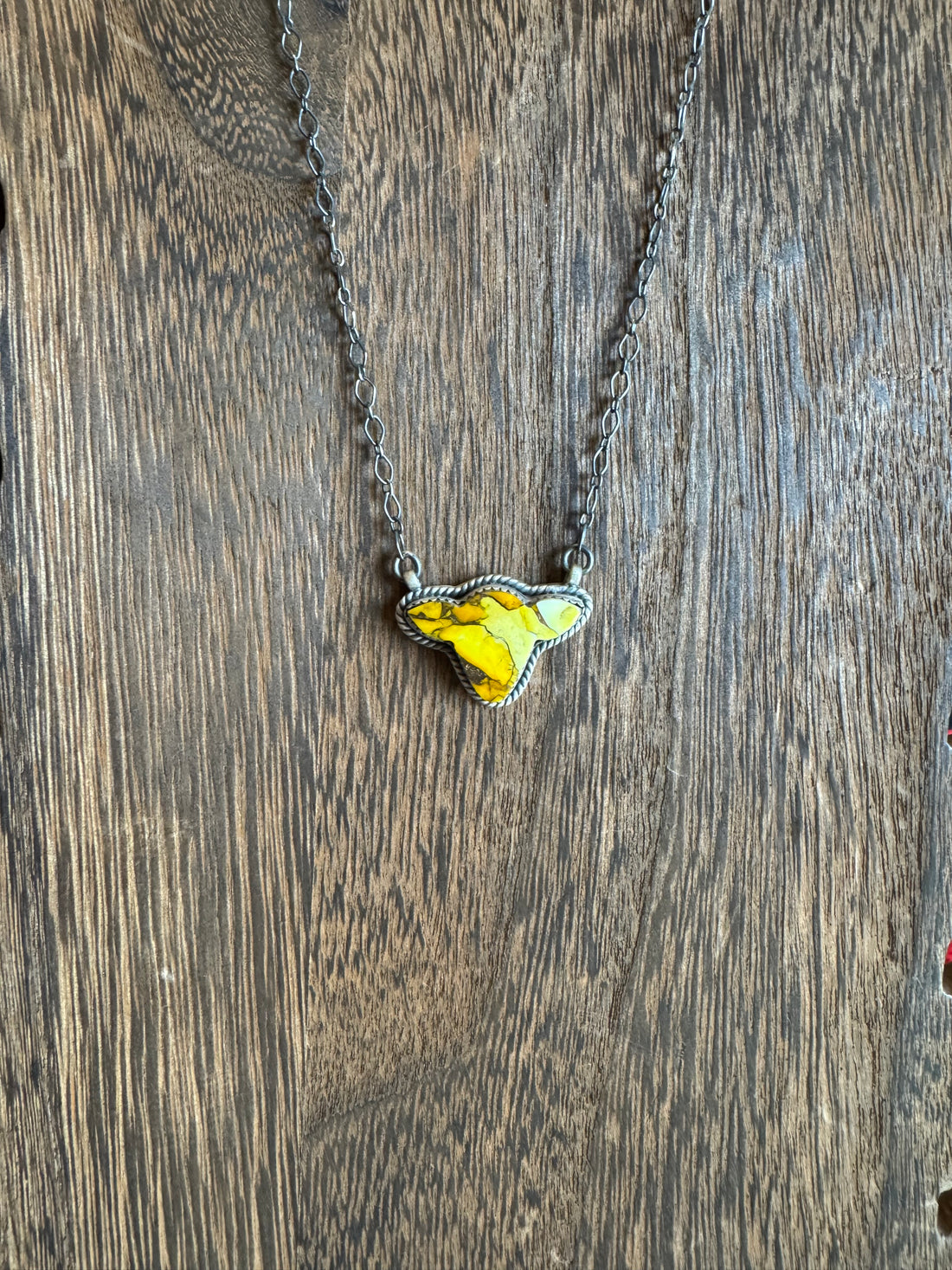 Honey Dahlia Cowhead Necklace