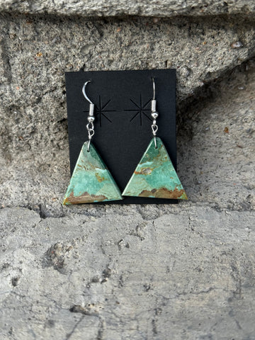 Turquoise Triangle Earrings