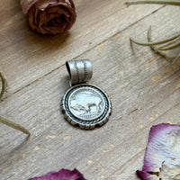 Sterling Silver Buffalo Nickel Pendant – Rope Border – Artist Jason Ogg