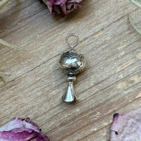 Sterling Silver Fancy Sun Ray Blossom Pendant – Hand Milled by Jason Ogg