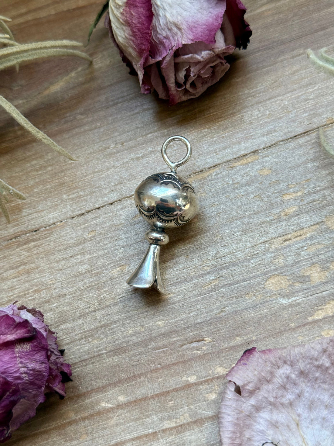 Sterling Silver Fancy Sun Ray Blossom Pendant – Hand Milled by Jason Ogg