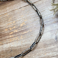 Sterling Silver Medicine Man Eye Paperclip Chain – 18”