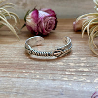 Sterling Silver Hudson Feather Cuff – Fits 5.5” Wrist – Handmade by Artist Jason Ogg