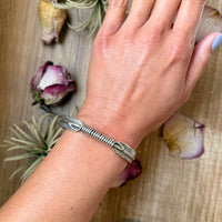 Sterling Silver Hudson Feather Cuff – Fits 7.5” Wrist – Handmade by Artist Jason Ogg