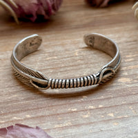 Sterling Silver Hudson Feather Cuff – Fits 6” Wrist – Handmade by Artist Jason Ogg