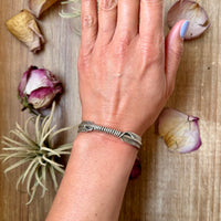 Sterling Silver Hudson Feather Cuff – Fits 6” Wrist – Handmade by Artist Jason Ogg