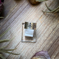 Sterling Silver Hand-Milled Wide Band “Poke the Bear” Stamped Ring – Size 5.5 – Handmade by Artist Jason Ogg