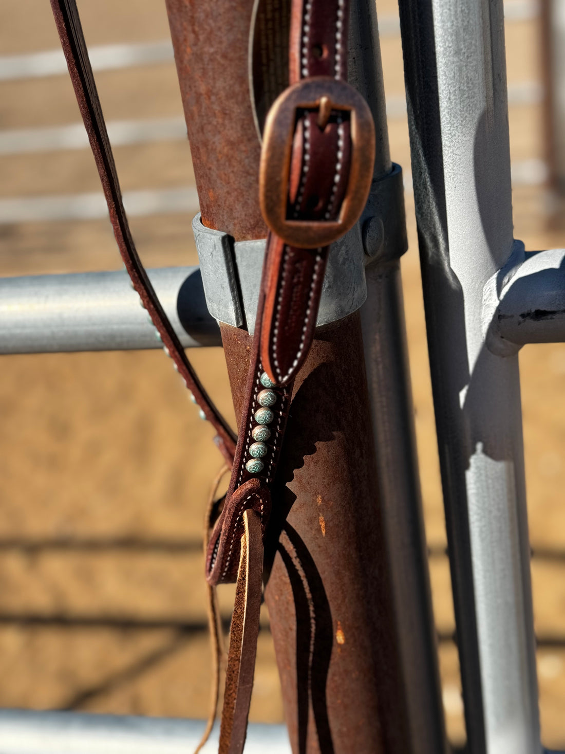 Slit Ear with Patina Dots