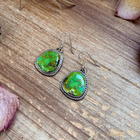 Sterling Silver Sonoran Turquoise Dangle Earrings – Handmade by Artist Jason Ogg
