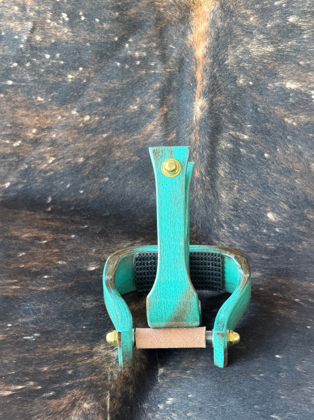 2” Distressed Turquoise Barrel Racer