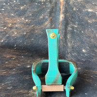 2” Distressed Turquoise Barrel Racer