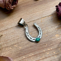 Sterling Silver Horse Pendant with Turquoise