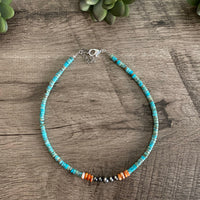 Vibrant choker - Sterling Silver Pearls and spiny