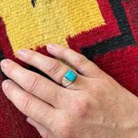 L Bar Turquoise Ring