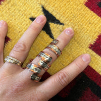 Wylie Secatere Cooper Wrap Ring w/Silver Inlay
