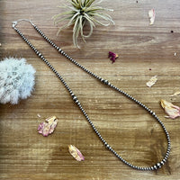 28 inch Sterling Silver Pearls necklace graduated