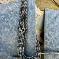 28 inch Sterling Silver Pearls necklace graduated