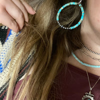 Sterling Silver Pearls Hoop Earrings