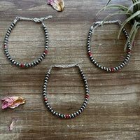 Little bit of spiny with Sterling Silver Pearls bracelet